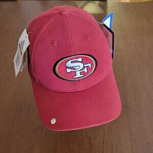 Vintage SF 49ers Adidas Hat Adidas NFL Football signed by D. Deese & L. Phillips